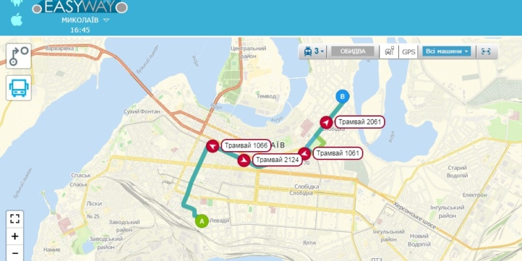 Движение николаевских трамваев уже можно отслеживать онлайн