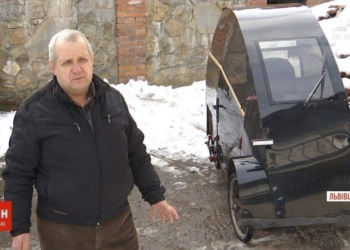 Сам себе мастер. Львовский пенсионер собрал электромобиль и платит 2 грн. за 100 км