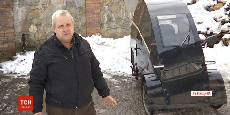 Сам себе мастер. Львовский пенсионер собрал электромобиль и платит 2 грн. за 100 км