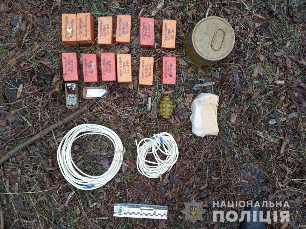 На Николаевщине в лесополосе нашли пакет с гранатой и тротилом 1