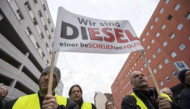 В Германии протестуют против запрета на старые дизельные автомобили