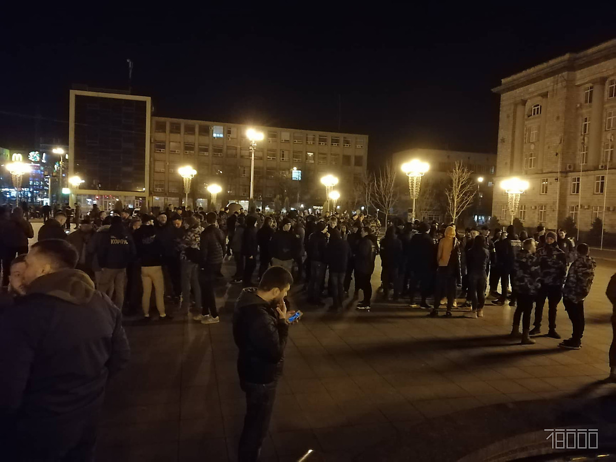 В Черкассах также произошли столкновения между Нацкорпусом и правоохранителями
