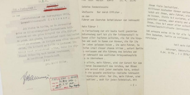 С аукциона продадут последнюю телеграмму Гитлера