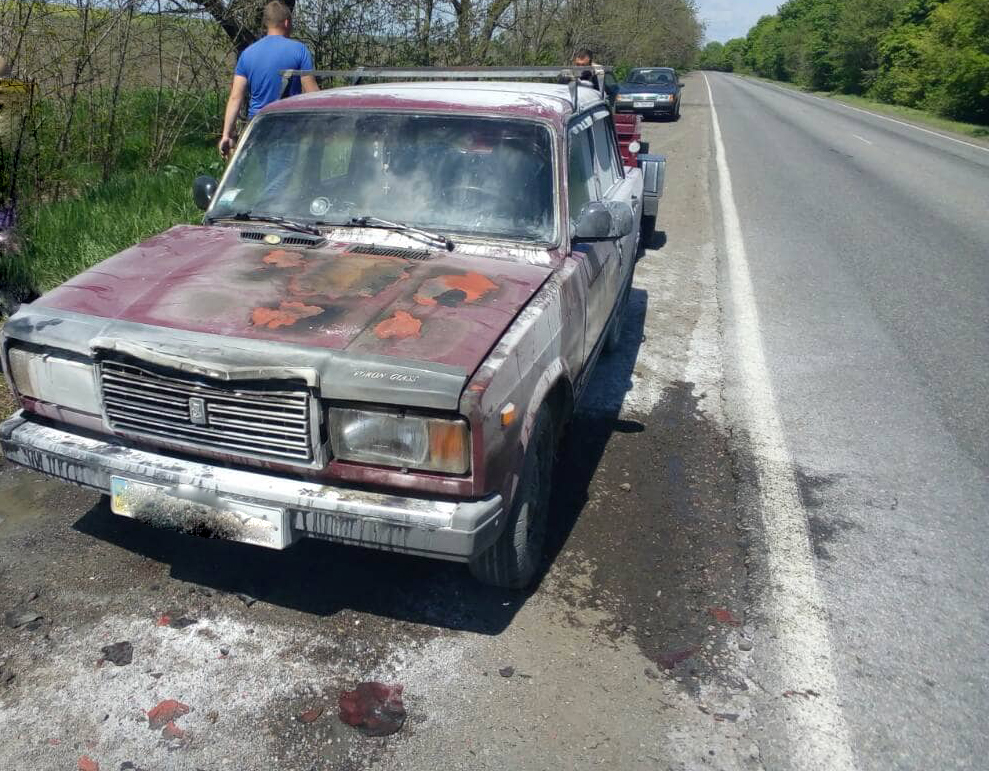 Вчера на Николаевщине тушили два горящих автомобиля 1