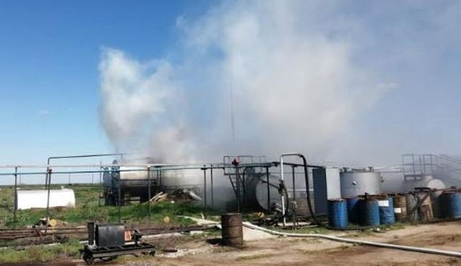 Пять человек пострадало при пожаре завода по переработке мазута на Николаевщине