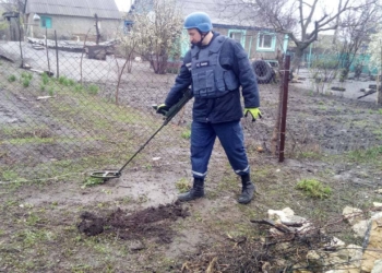 Житель Николаевщины на собственном огороде нашел артснаряд