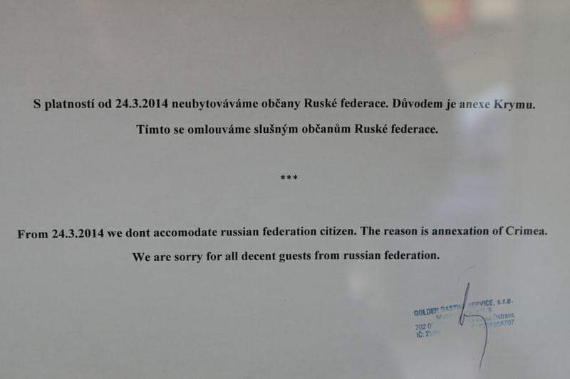 Прецедент: владелец чешского отеля в суде доказал свое право не принимать граждан России из-за аннексии Крыма 6