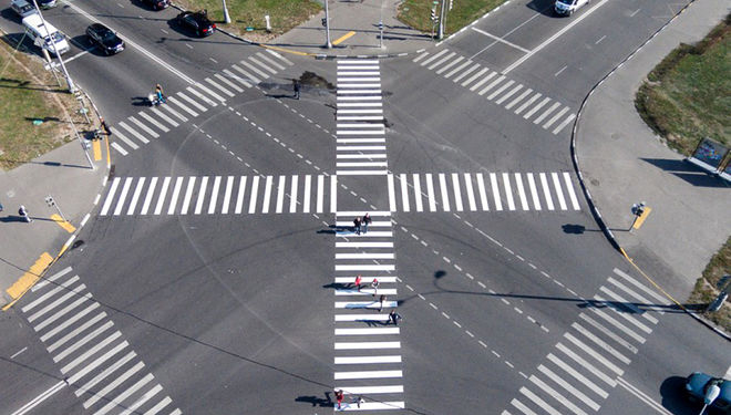 Косая “зебра”. Прямоугольные перекрестки можно будет переходить по диагонали