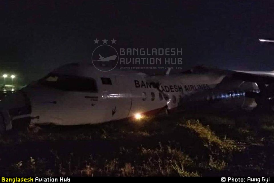 Пассажирский лайнер бангладешской авиакомпании Biman Airlines потерпел крушение в аэропорту города Янгон (ФОТО) 1