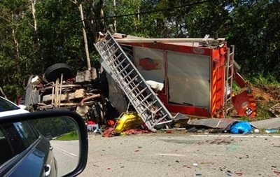 Обезьяны напали на пожарную машину в Малайзии