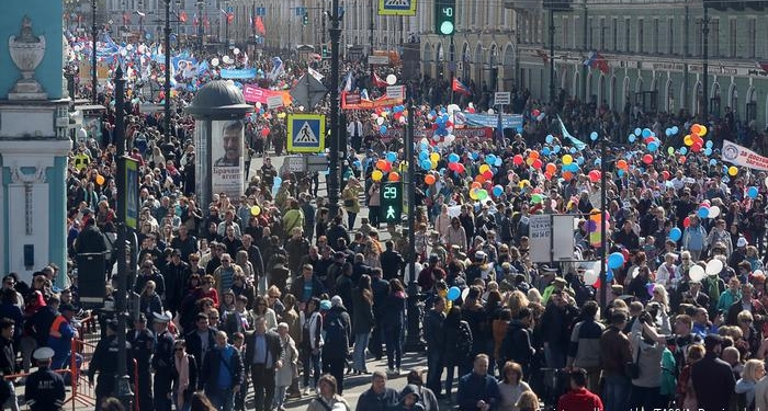 На первомайских акциях в России задержаны десятки участников