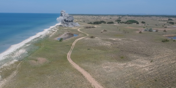 Николаевские спасатели подчистили побережье на Кинбурне от взрывоопасных предметов – обезврежено 67 артснарядов (ФОТО, ВИДЕО)