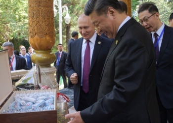 Путин на день рождения главы КНР подарил ему сундук мороженого и торт (ВИДЕО)