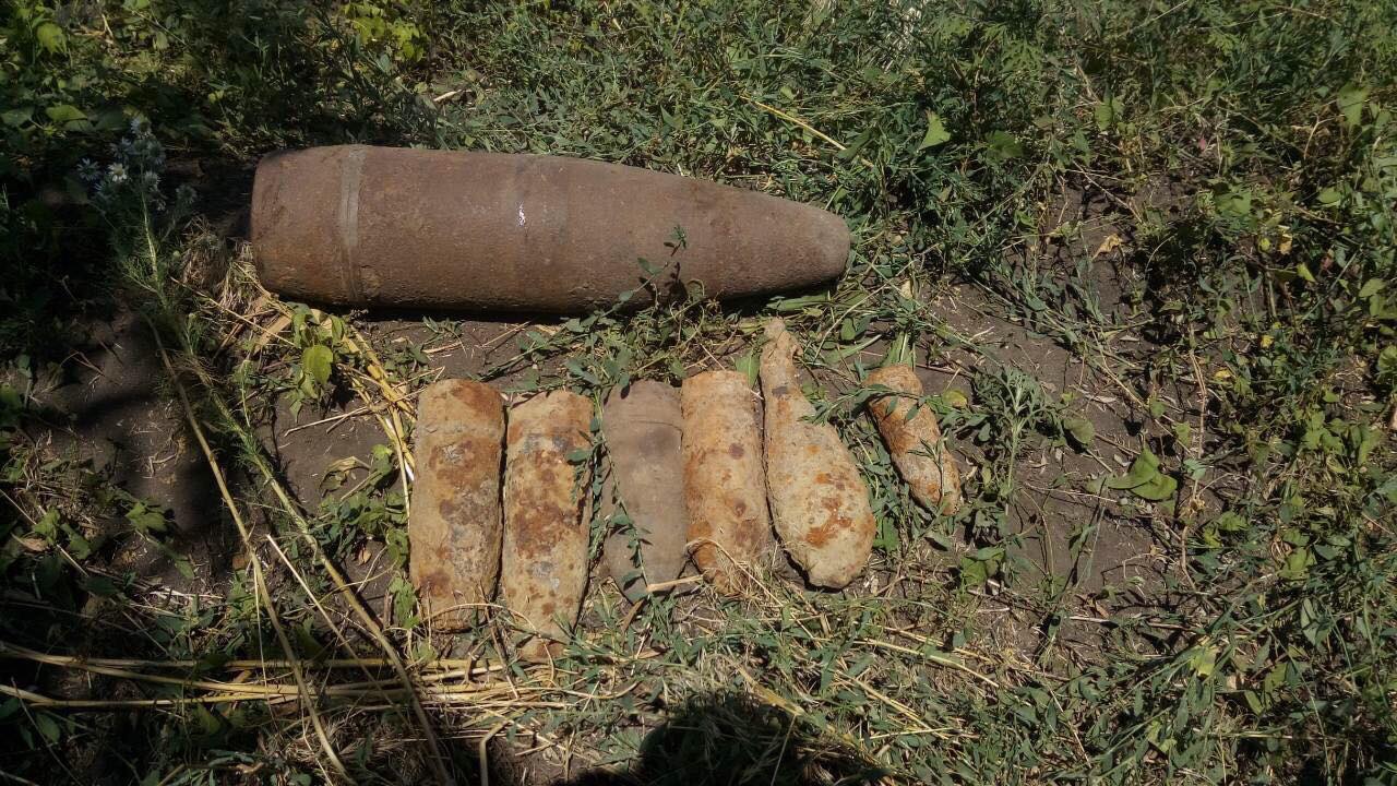 В селе Добром на Николаевщине нашли недоброе – артснаряды и мины (ФОТО)
