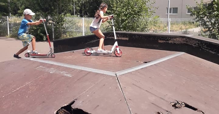 Скейтпарк «Парк Победы» пришел в аварийное состояние (ФОТО)