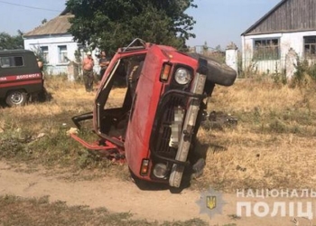 Еще одно ДТП на Николаевщине: перевернулась «Нива», в которой ехало четыре человека (ФОТО)