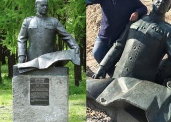 В Яготине демонтировали памятник советскому маршалу Жукову