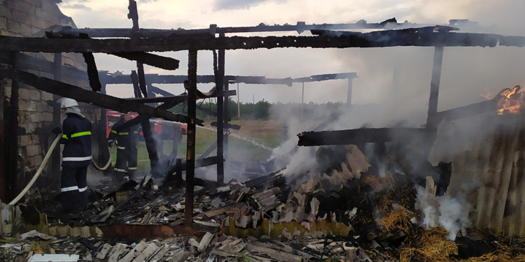 За минувшие сутки на Николаевщине пришлось тушить две хозпостройки (ФОТО)