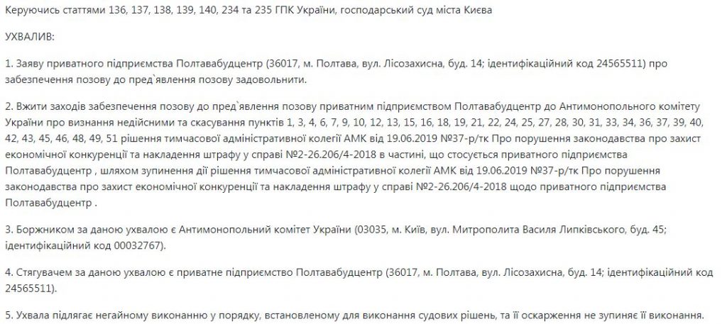 Полтавабудцентр вернулся: через 5 дней после визита Зеленского на трассу Н-14, суд разрешил скандальной фирме принимать участие в тендерах 1