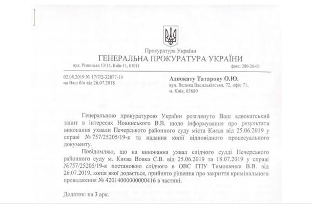 ГПУ закрыла «церковное дело» Новинского 1
