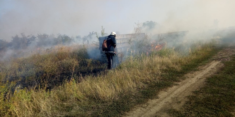 На Николаевщине не прекращаются пожары на открытых территориях (ФОТО)