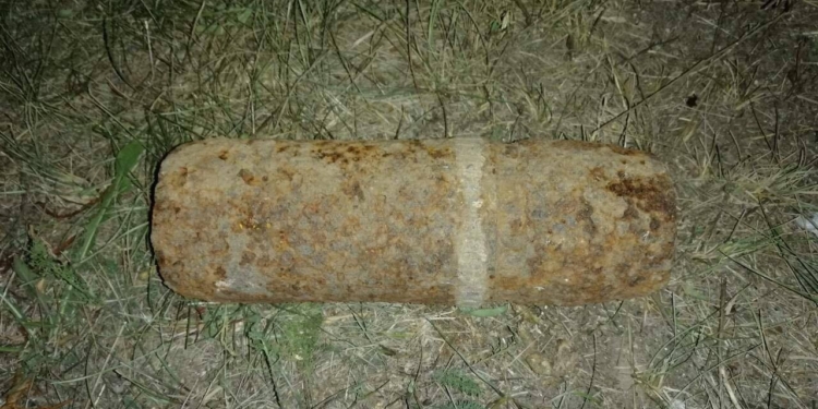 В поселке под Николаевом нашли старый артснаряд (ФОТО)