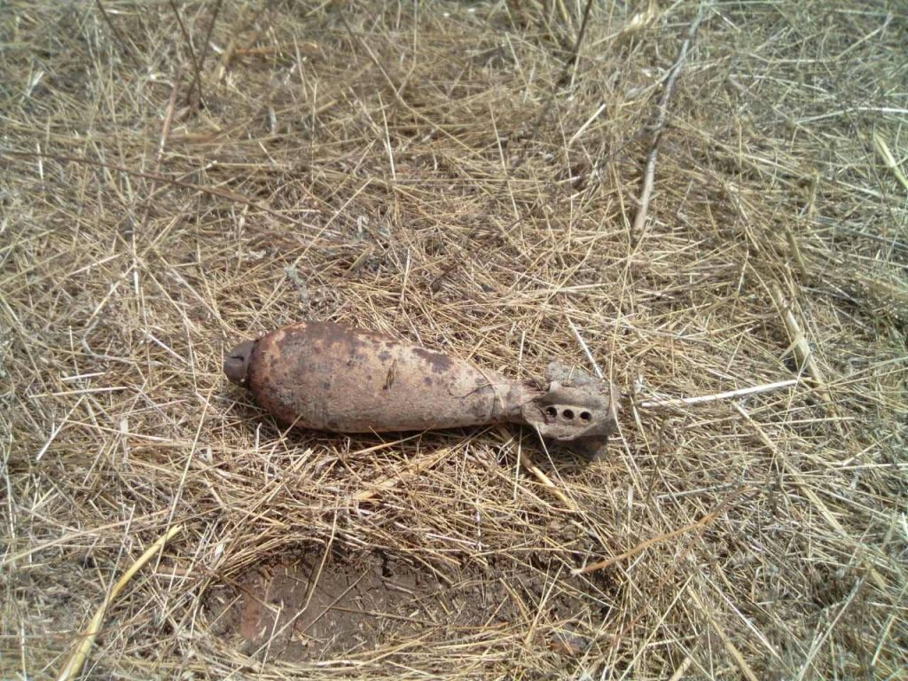В Кандыбино нашли старую минометную мину (ФОТО) 1