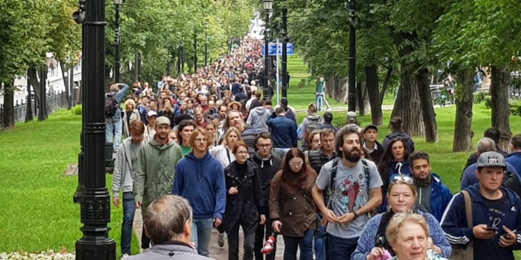 В Москве снова задержания на акции за честные выборы