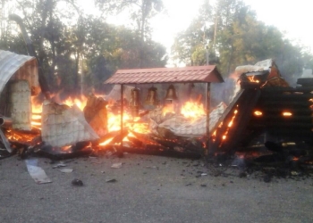 В Кривом Роге дотла сгорела церковь Московского патриархата