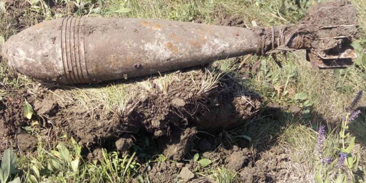 В Степовом нашли старую минометную мину – николаевские спасатели ее обезвредили (ФОТО)