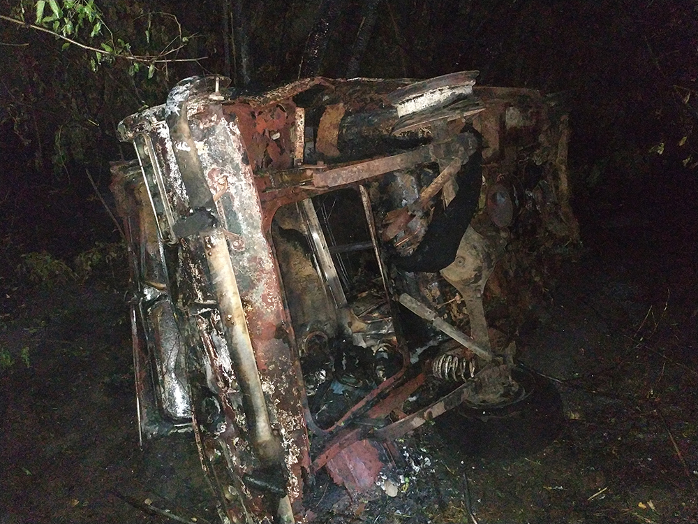 На Николаевщине автомобиль слетел с дороги и загорелся (ФОТО) 3