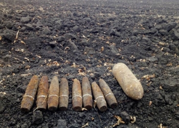Житель Николаевщины обнаружил 9 артснарядов на своем огороде (ФОТО)