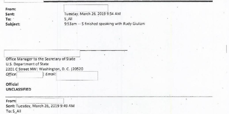 Госдепартамент США обнародовал почти 100 страниц документов, касающихся отношений с Украиной