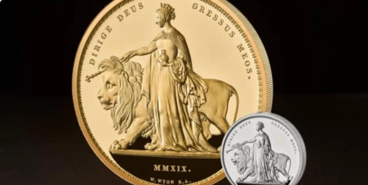 В Великобритании Королевский монетный двор изготовил новую монету из золота весом в 5 кг