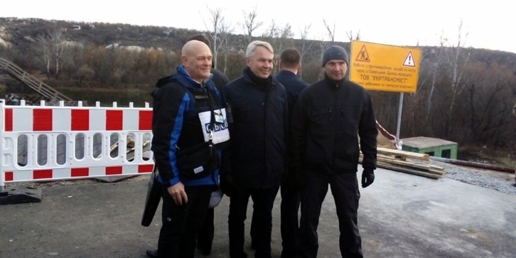 Участок разведения №1 на Донбассе с рабочим визитом посетила делегация Финляндской Республики (ФОТО)