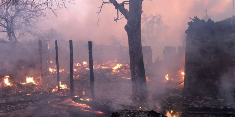 На Николаевщине спасателям нашлась работа: прямо в гараже сгорела «Волга», а также вспыхнула хозпостройка (ФОТО)