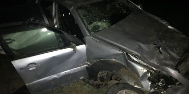 Под Николаевом перевернулся автомобиль SsangYong с пьяным водителем (ФОТО)