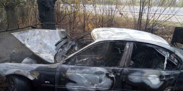 На Николаевщине спасатели ликвидировали пожар автомобиля (ФОТО)