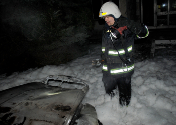 В Николаеве сгорела Skoda Octavia (ФОТО)