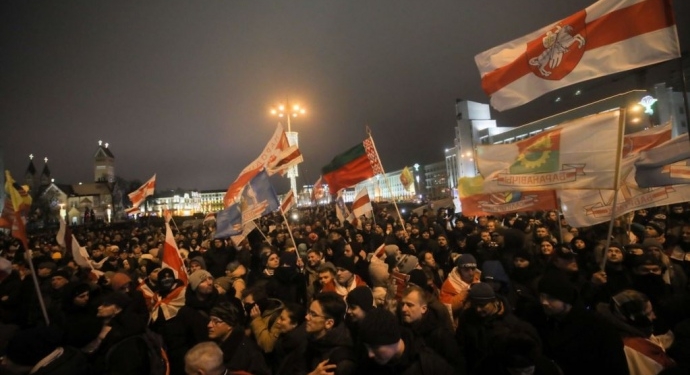 В Минске снова многолюдный протест против интеграции с Россией (ФОТО, ВИДЕО)