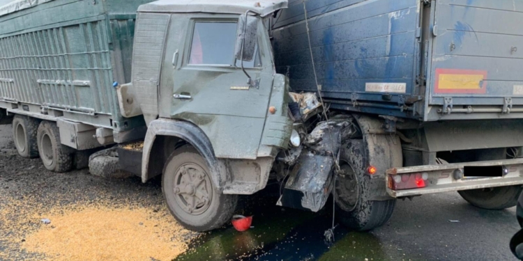 В Николаеве столкнулись два грузовика. Одного из водителей забрала «скорая»