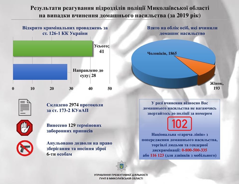 Из трех тысяч случаев домашнего насилия на Николаевщине открыто только 41 уголовное дело (ИНФОГРАФИКА) 1