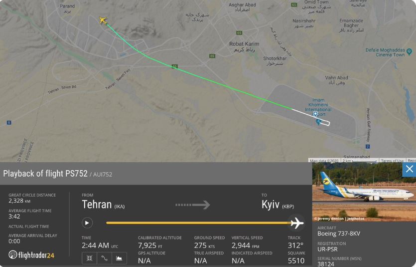 Самолет МАУ разбился возле Тегерана, на борту - 180 человек (ВИДЕО) 1