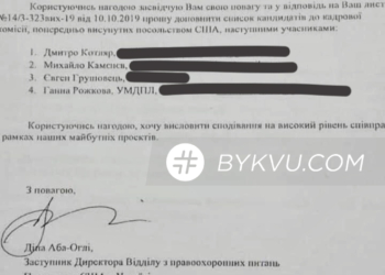 Рябошапка просил посольство США дать ему кадры на конкурсную комиссию в Офис генпрокурора