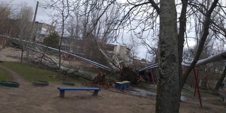 В Николаеве без отопления остались 10 жилых домов и детский сад – поваленные ураганным ветром деревья повредили теплосети (ФОТО)