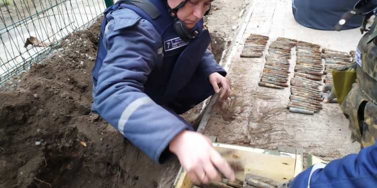 Почти сотню гранат и запалов нашли возле школы на Запорожье (ФОТО)