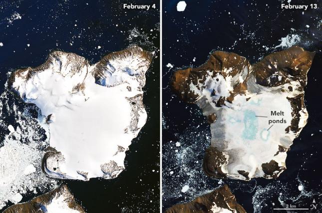 Спутник NASA показал быстрое таяние ледяной шапки в Антарктиде 1