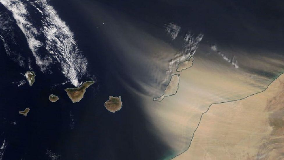 На Канарских островах произошла песчаная буря, которую видно из космоса (ВИДЕО) 3
