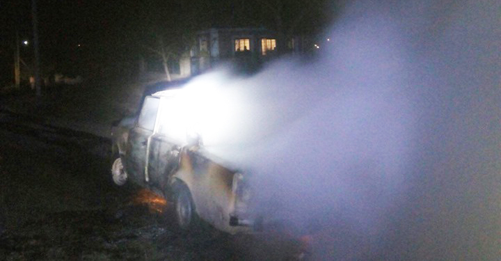 В Новой Одессе на ходу загорелся ВАЗ (ФОТО)