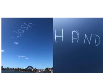 Пандемия коронавируса в мире: в небе над Сиднеем появилась надпись “Мойте руки”  (ФОТО, ВИДЕО)